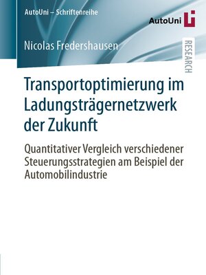 cover image of Transportoptimierung im Ladungsträgernetzwerk der Zukunft